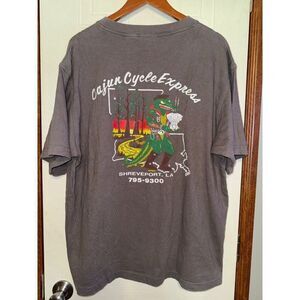 Harley-Davidson Vintage Short Sleeve T-Shirt Cajun Cycle Express Shreveport, La